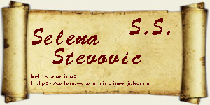 Selena Stevović vizit kartica